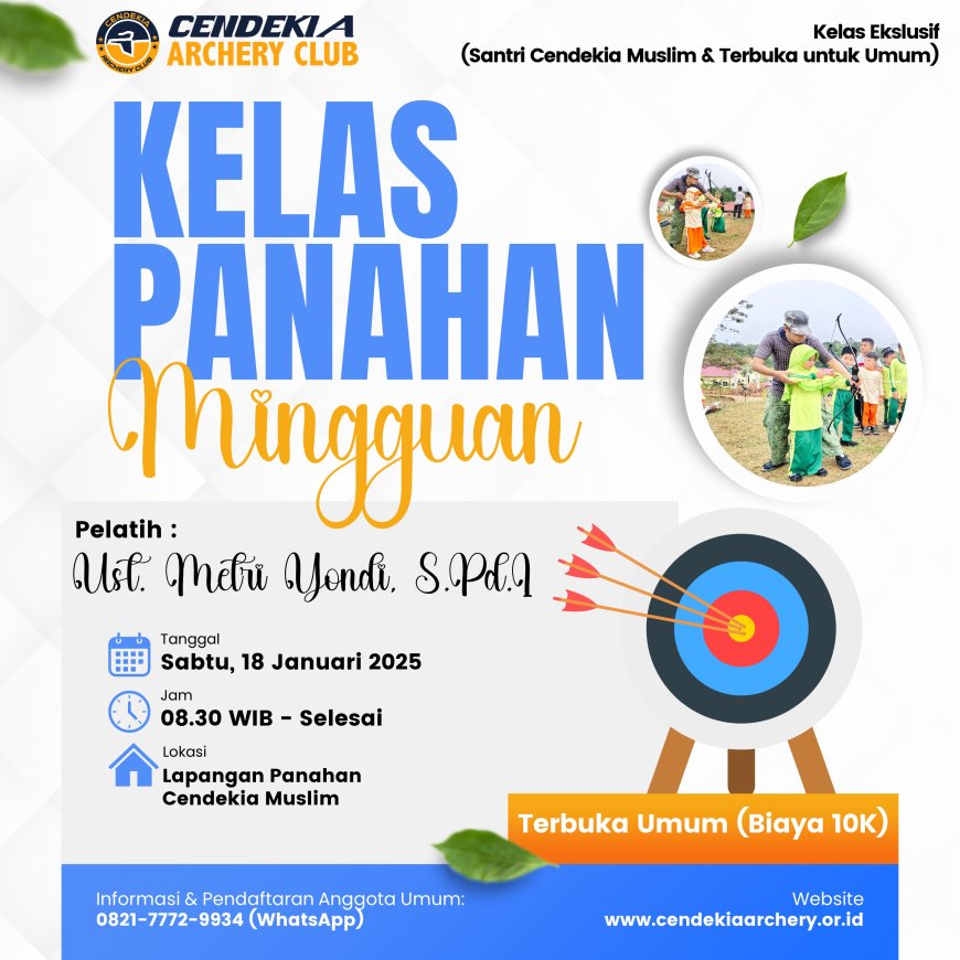 Kelas Panahan Mingguan: Latih Fokus dan Ketangkasan Anda